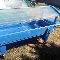 Blue Cambro Food And Beverage Cart (Please See Description