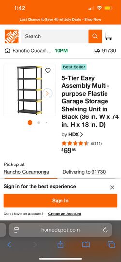 HDX easy shelving unit