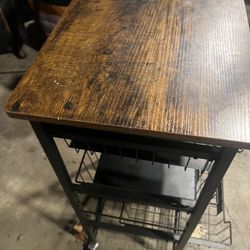 3 Tiered Rack With Shelves And Wheels