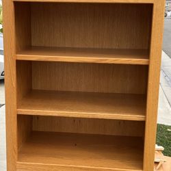 2 Oak Shelves/Cabinets 79” Hx28”Wx18”D