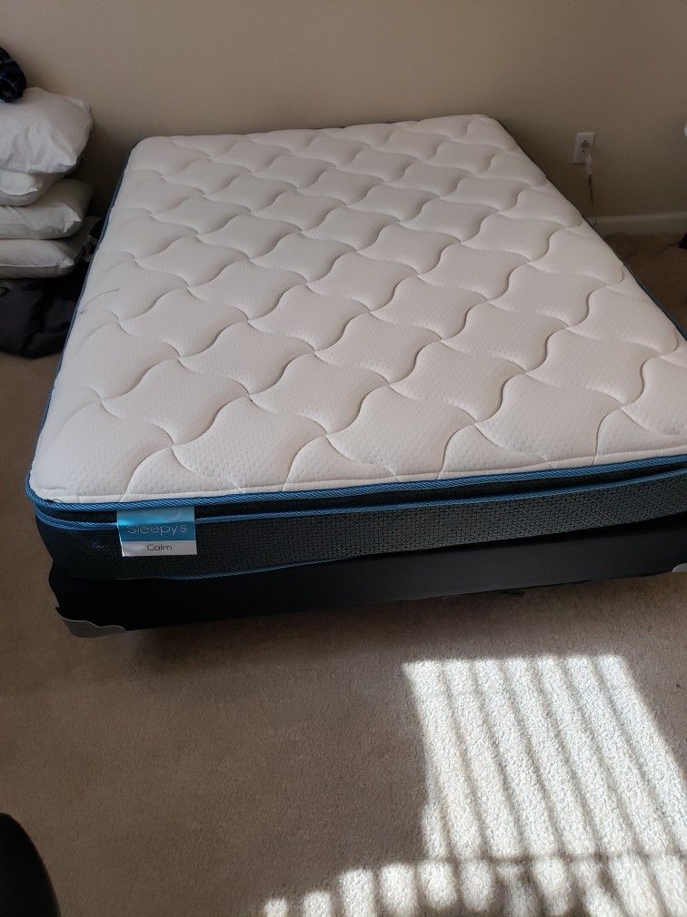 Full Sized Mattress, Box Spring, and Frame