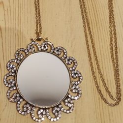 UNIQUE MIRROR PENDANT NECKLACE 
