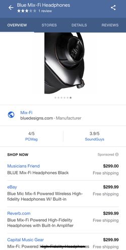 Blue headphones mix fi