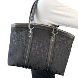 Black Christian Dior Tote HandBag-Vintage