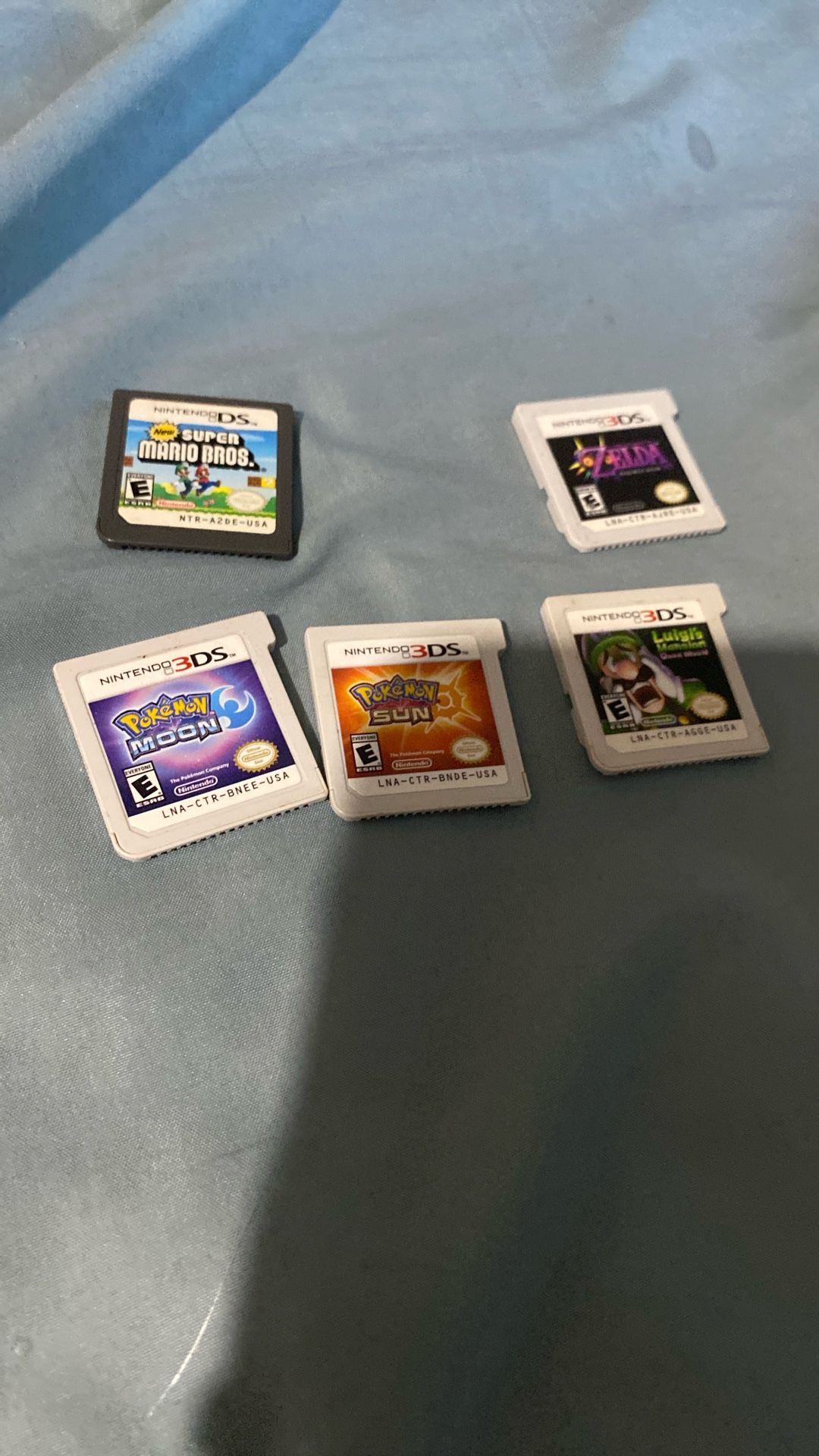 DS Games Majoras Mask, New Super Mario Bros, Pokemon Sun, Pokemon Moon. Luigi’s Mansion Dark Moon (check Desc For Prices)