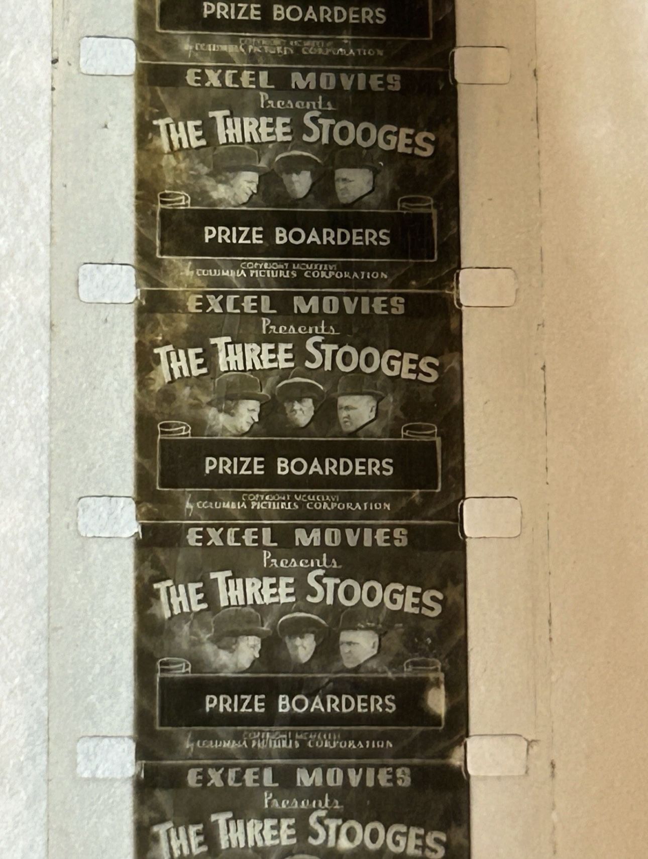 THE THREE STOOGES - Prize Boarders - Vintage Excel Movie 16 film roll