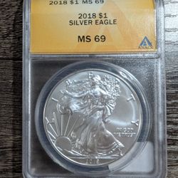 Anacs 2018 MS 69 Silver Eagle 