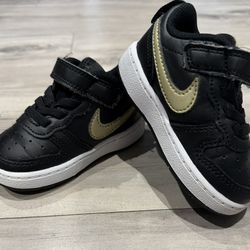 Toddler 5c Nike Court Borough Black And Gold 