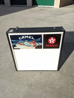 Camel Cigarettes + Texaco Light Up Sign