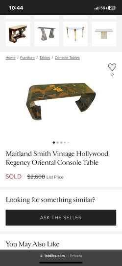 Maitland Smith Vintage Hollywood Regency Oriental Console Table