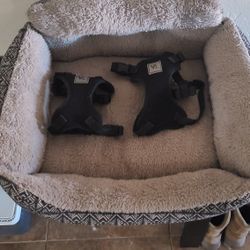 Small Dog Bed And Harnesses 