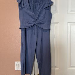 Pant & Cropped Top Set Size L