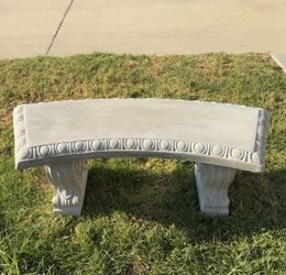 Concrete Curved Bench 