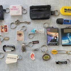 Vintage Movie Keychains 22pc Blade runner; Almost Famous; Rollerball…