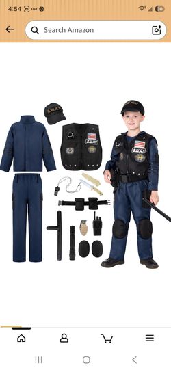 Boys Medium Police Swat Costume $20