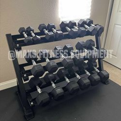 New Dumbbell Set 5-50 With Rack