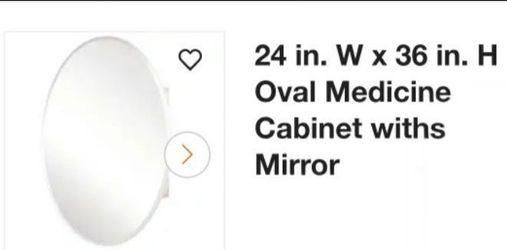 New Oval mirror medicine cabinet