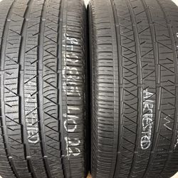 2 Tires 285 40 22 Continental Crosscontact Lx Sport High Tread No Repairs