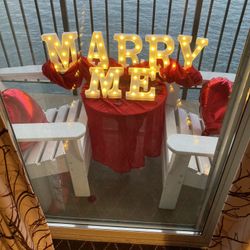Marry Me Light Up Letters