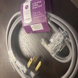 6 Ft 30 amp 3 prong dryer cord 