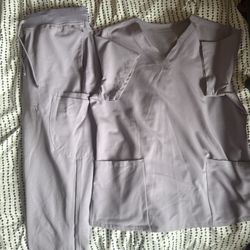 Medium Gray Mandala Scrub Set 
