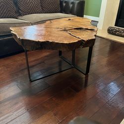 Large Handmade Wood Coffee Table