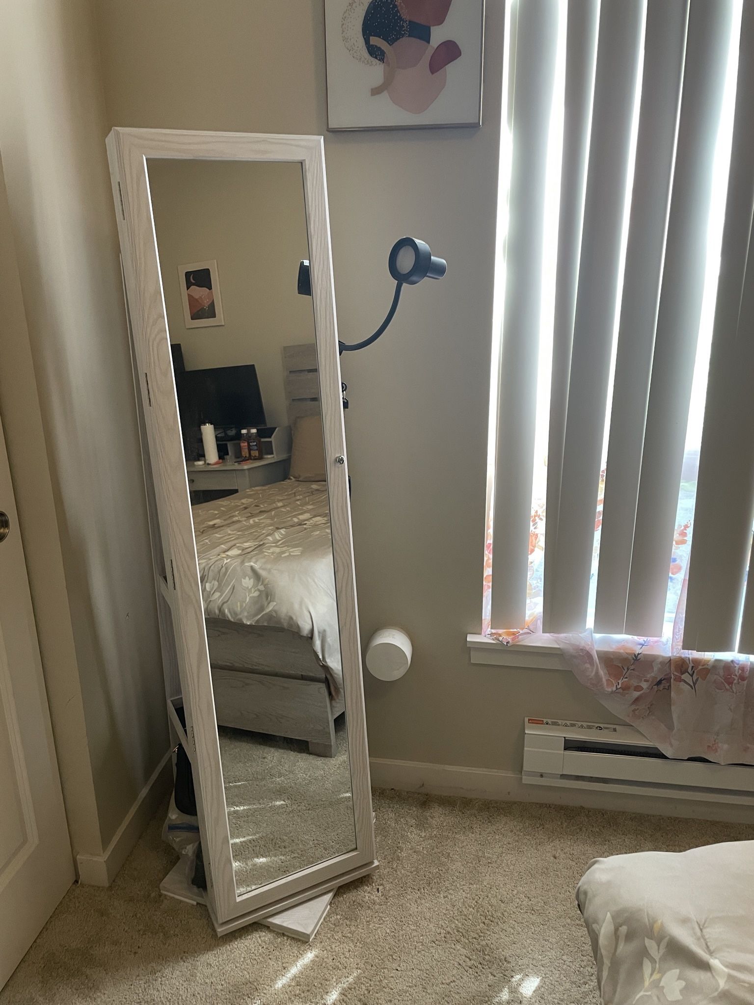 Full-Length Mirror with Hidden Jewelry Storage – Great Condition