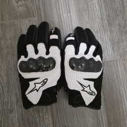 Motorcycle Gloves And Helmet