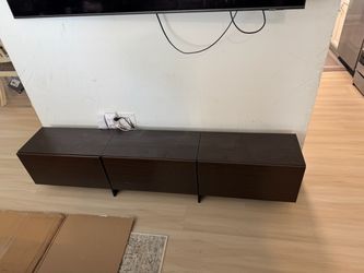 Modern TV stand 71.7-in Dark Brown