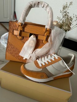 MK handbag and matching sneakers