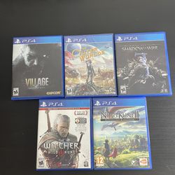 Bundle/Lot of PS4 Games: Witcher, Village and more