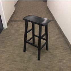 Black Wood Stool