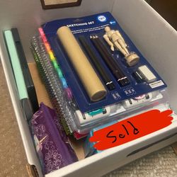 New&Unused School/Art/Drawing supplies LOT
