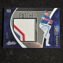 2021 Panini Absolute Tri Color Patch  Brock Burke  #D /99  limited edition