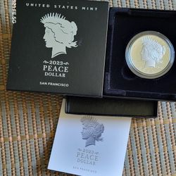 2023 Peace Silver WITH ALL BOXES AND PAPERS!