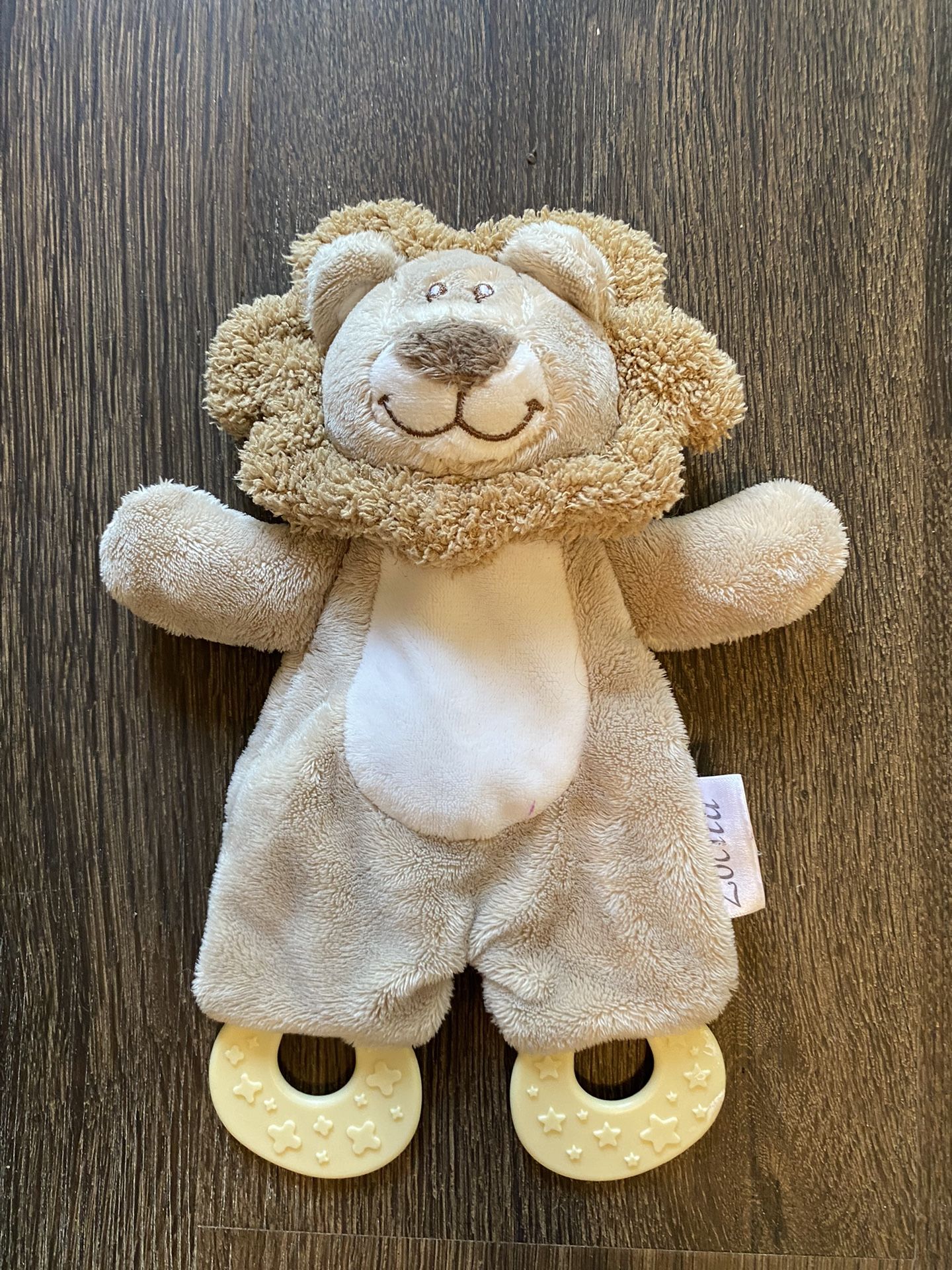 ZOCITA Brown Plush Lion Lovie Teether Soother Stuffed Animal Baby