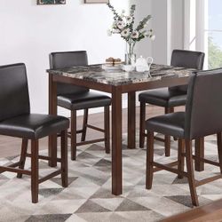 5-Pcs Counter Height Dining Set 