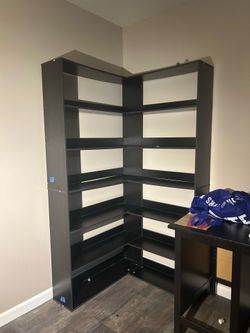 6 Tier Black Bookshelf