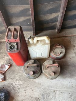 Vintage gas cans