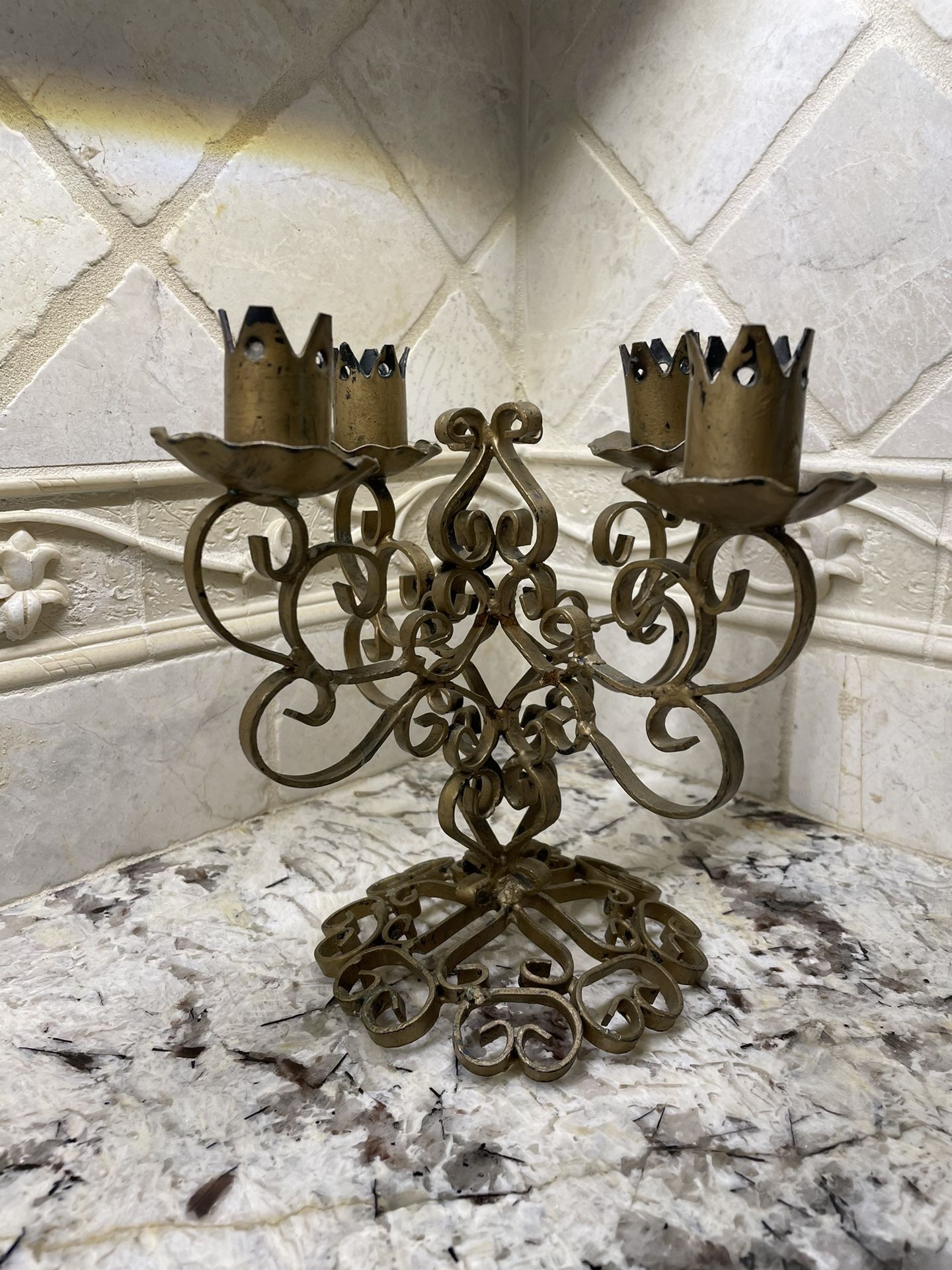 SPANISH REVIVAL GOTH CANDELABRA