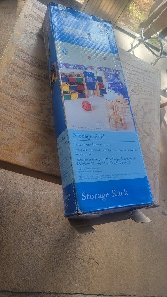 Storage Rack For Kids 9 Canvas Totes