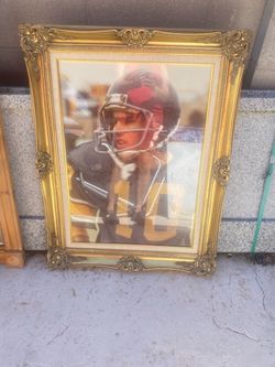 Framed Football Player Photo Print