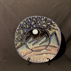 Pottery Plate(blue Decor).   David McDonald  (artist)