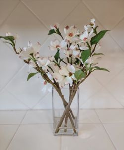 Decorative Florals with Thick Glass Vase