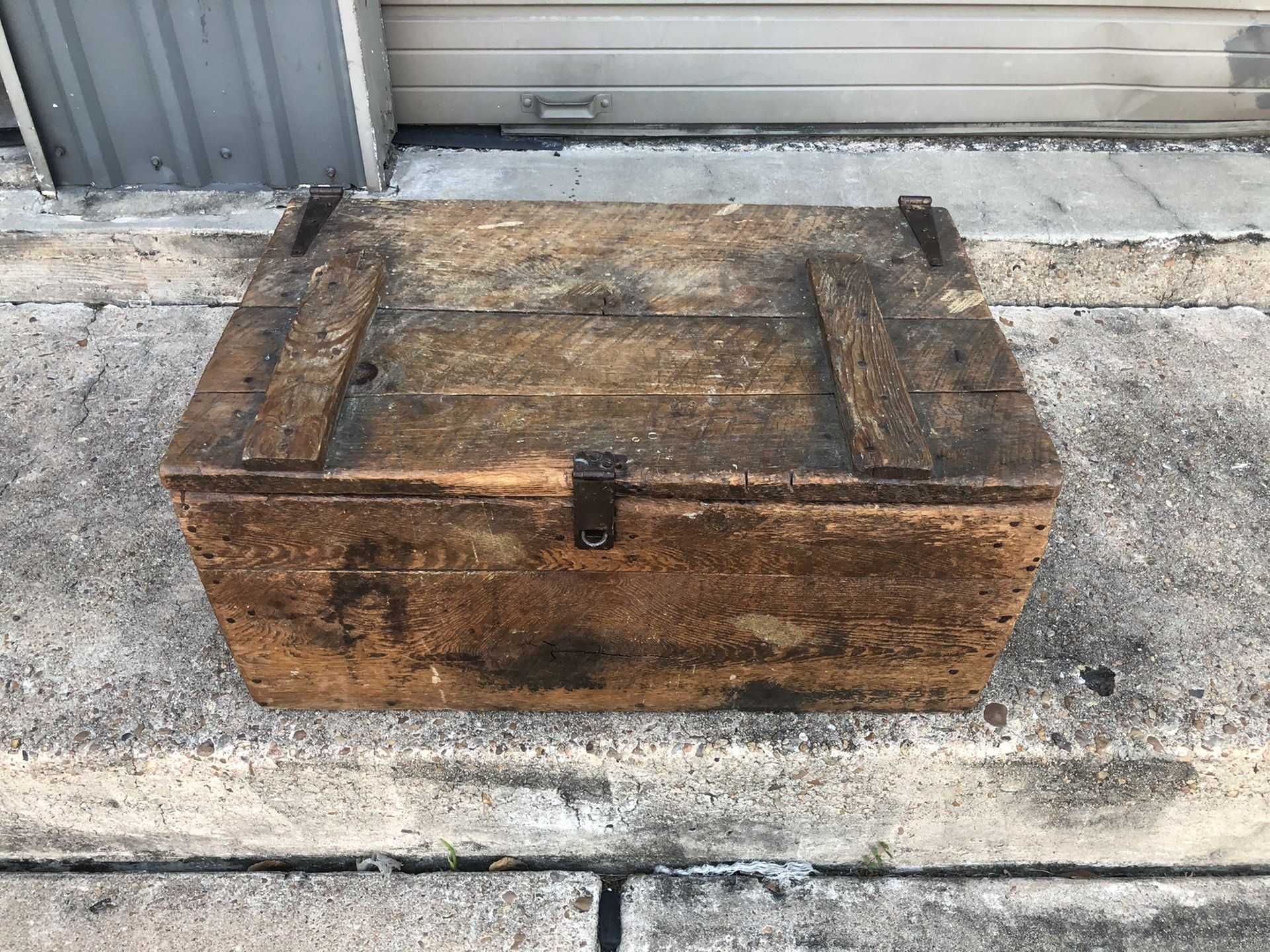 Rustic Handmade solid WoodTrunk, beeswax Polish