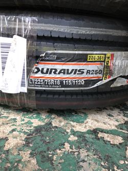 Bridgestone duravis r250 lt225/75r16 set of (2) tires brand new