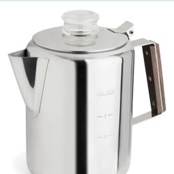 Fox Run Rapid Brew Stainless Steel Stovetop Coffee Percolator, 9 Cup