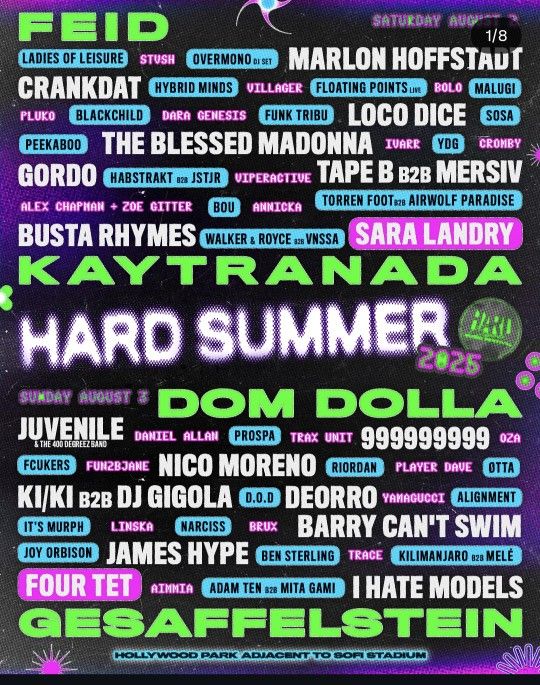 (2) 2-Day GA Hard Summer $450obo