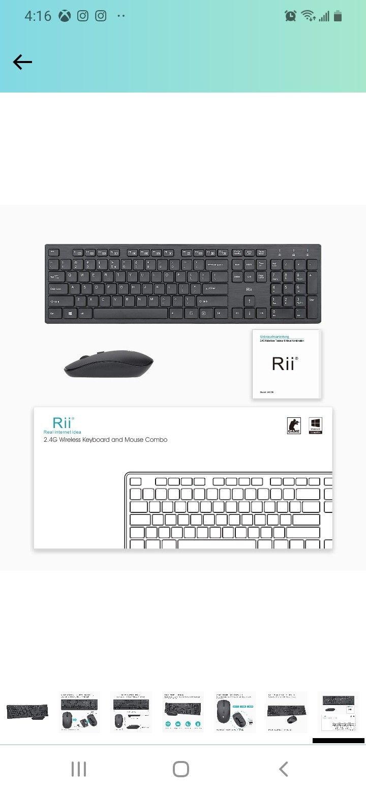 Rii Standard Office Wireless Keyboard And Mouse Combo for Office /Gaming/Travel
Quickview
The quiet wireless office keyboard features 12 easy-to-reac
