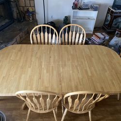 7 foot dining table with six chairs